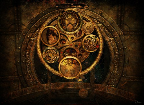 Secondlife Steampunk Celestial Clock Nemo
