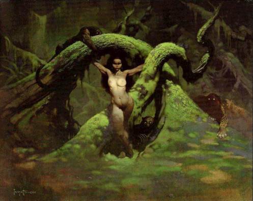 Frank Frazetta catgirl